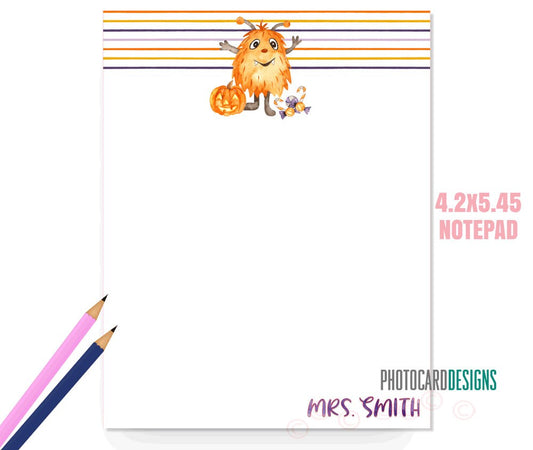 Personalized Halloween Notepad, 4.2x5.45 Notepads